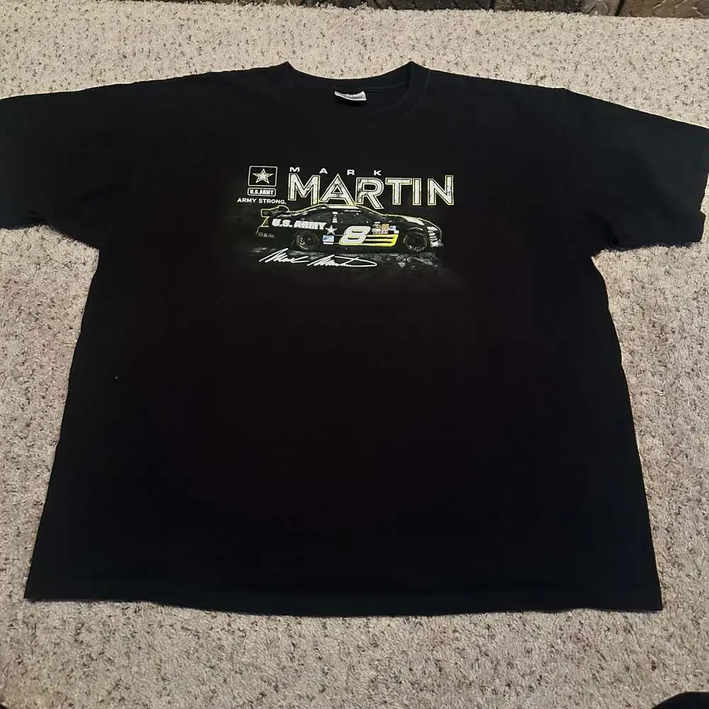 Chase Authentics NASCAR Mark Martin #8 U.S. Army Black Tee